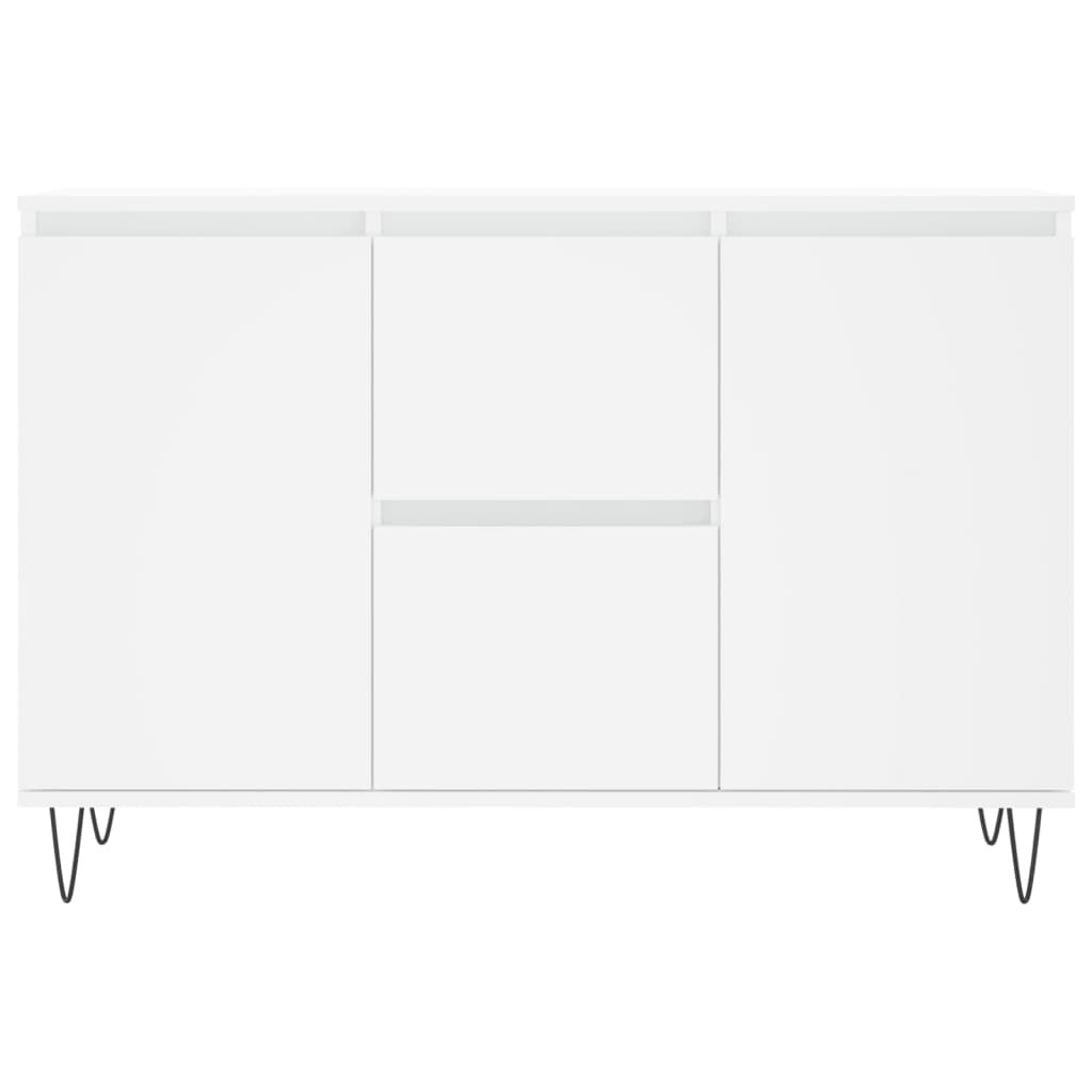 Sideboard White 101.5x35x70 cm Engineered Wood