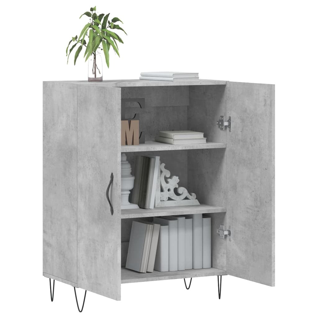 Sideboard Concrete Grey 69.5x34x90 cm Engineered Wood