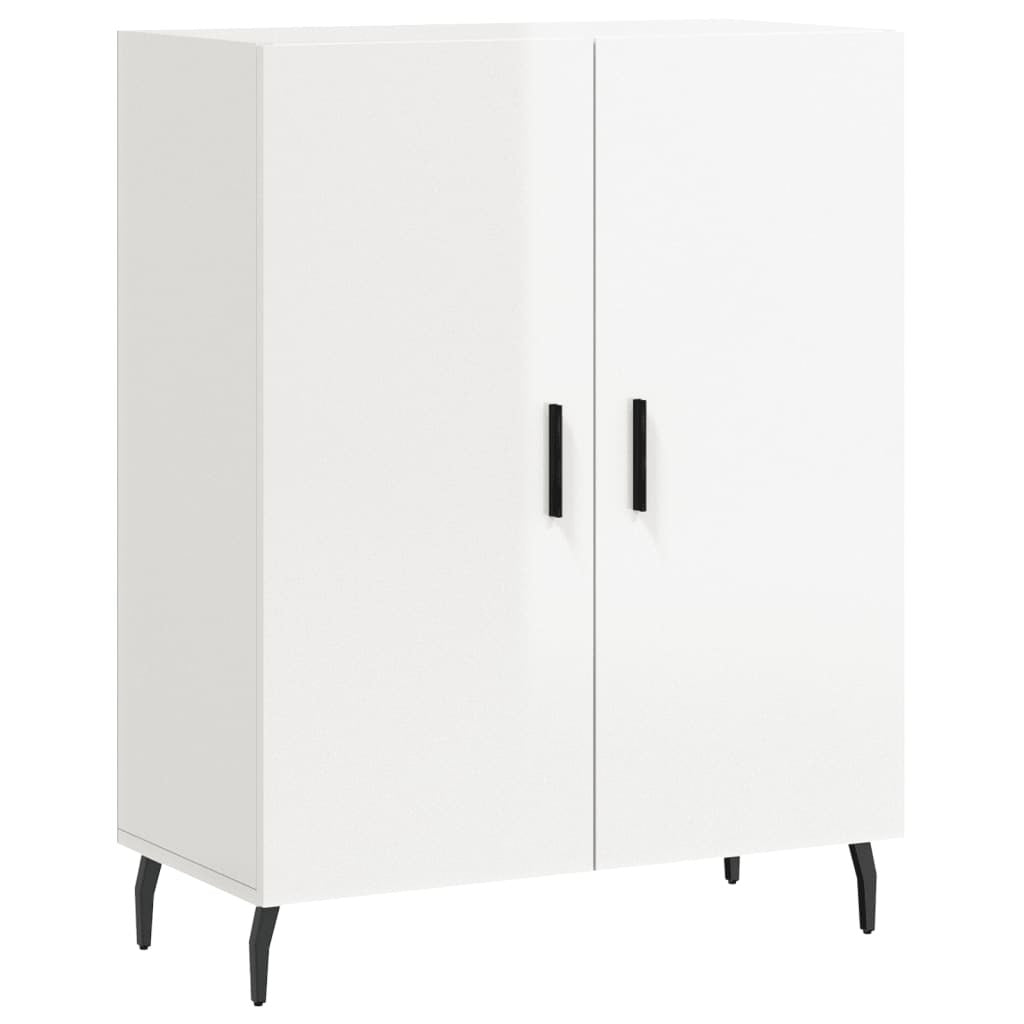 Sideboard High Gloss White 69.5x34x90 cm Engineered Wood