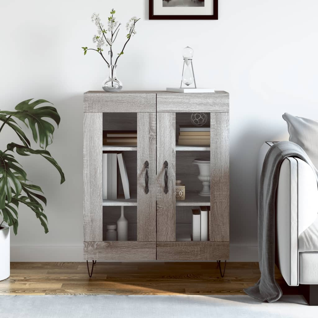 Sideboard Grey Sonoma 69.5x34x90 cm Engineered Wood