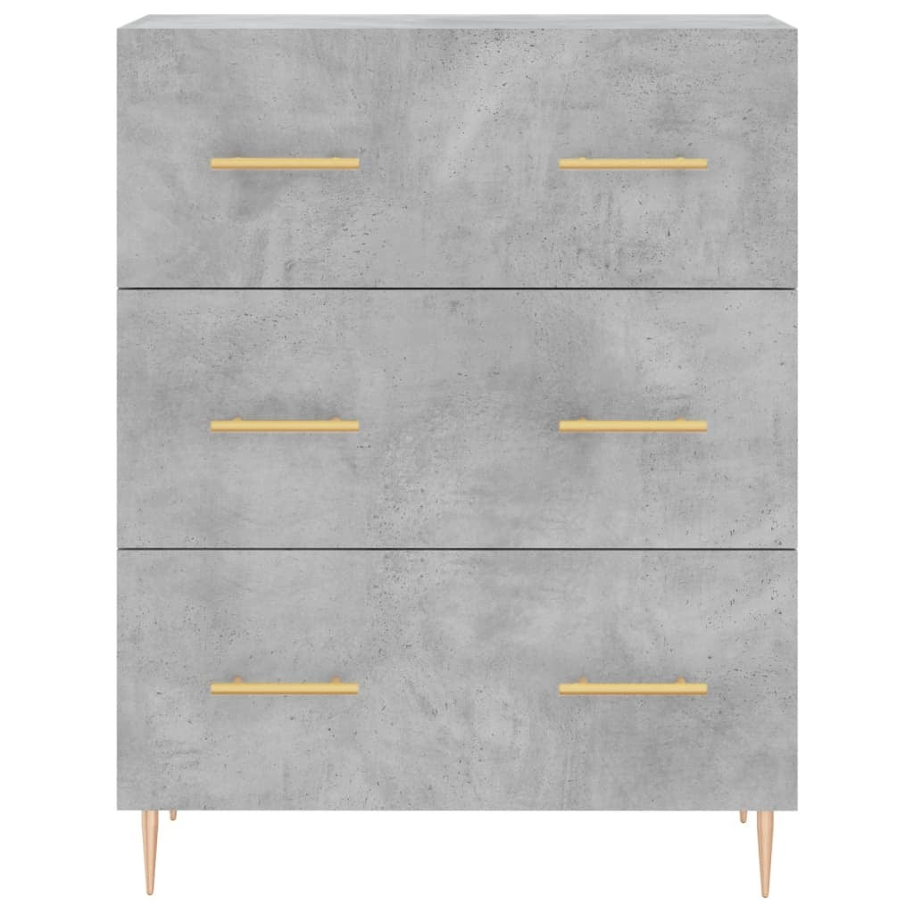 Sideboard Concrete Grey 69.5x34x90 cm Engineered Wood