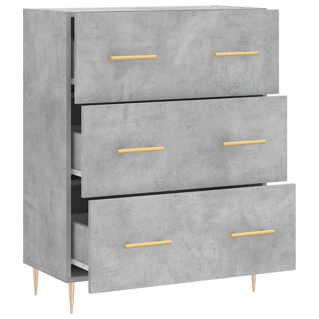 Sideboard Concrete Grey 69.5x34x90 cm Engineered Wood