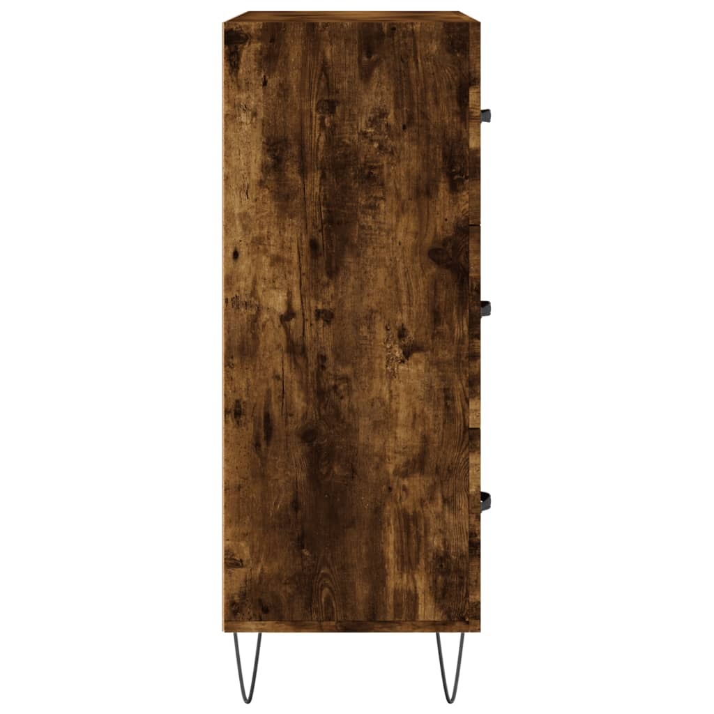 Sideboard Smoked Oak 69.5x34x90 cm Engineered Wood