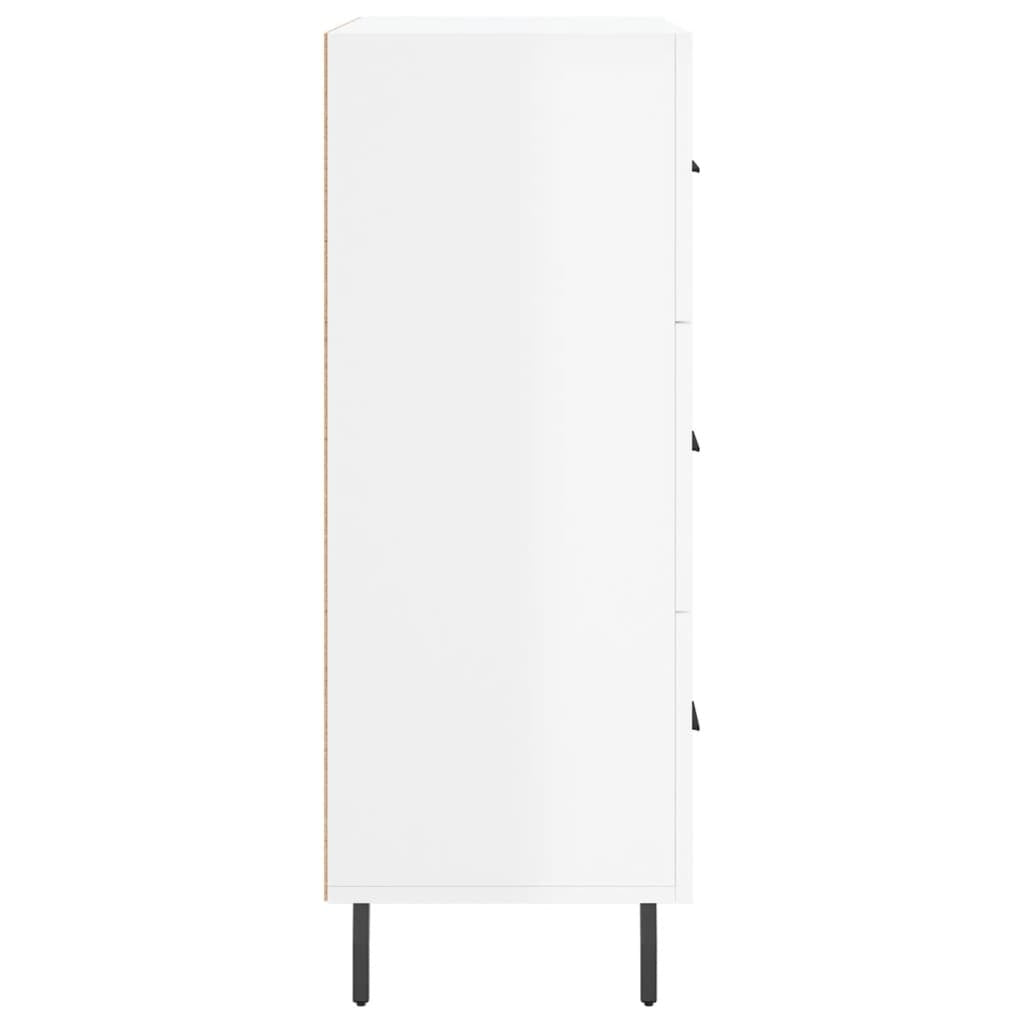 Sideboard High Gloss White 69.5x34x90 cm Engineered Wood