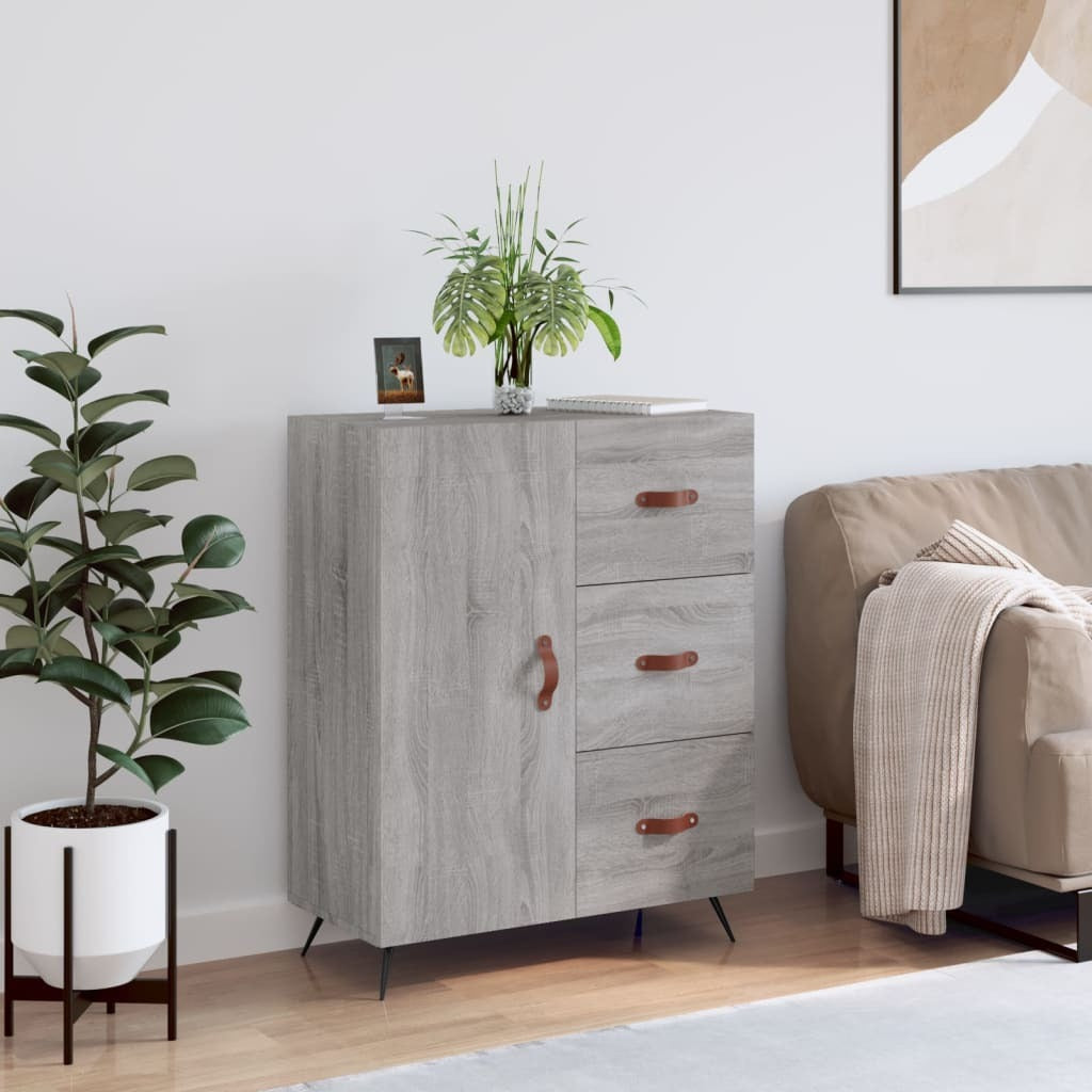 Sideboard Grey Sonoma 69.5x34x90 cm Engineered Wood