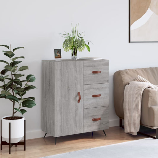 Sideboard Grey Sonoma 69.5x34x90 cm Engineered Wood