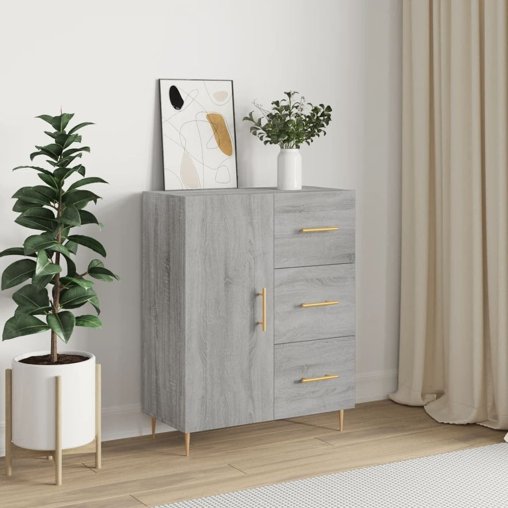 Sideboard Grey Sonoma 69.5x34x90 cm Engineered Wood