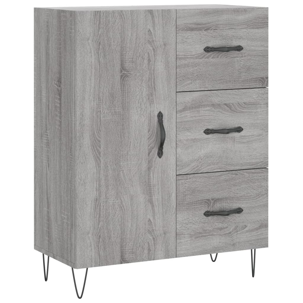 Sideboard Grey Sonoma 69.5x34x90 cm Engineered Wood