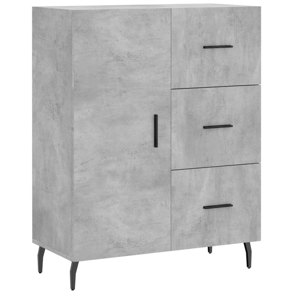 Sideboard Concrete Grey 69.5x34x90 cm Engineered Wood