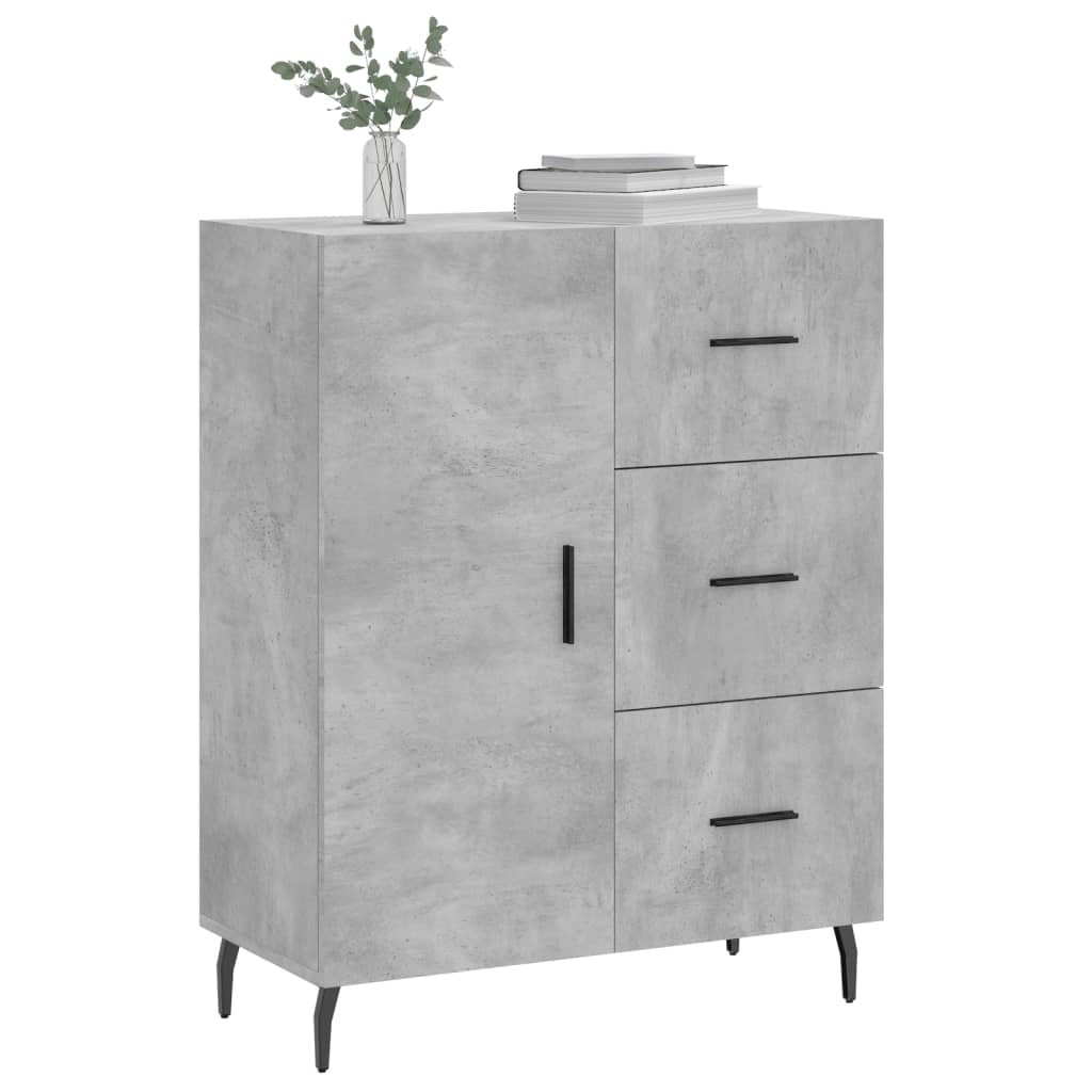 Sideboard Concrete Grey 69.5x34x90 cm Engineered Wood