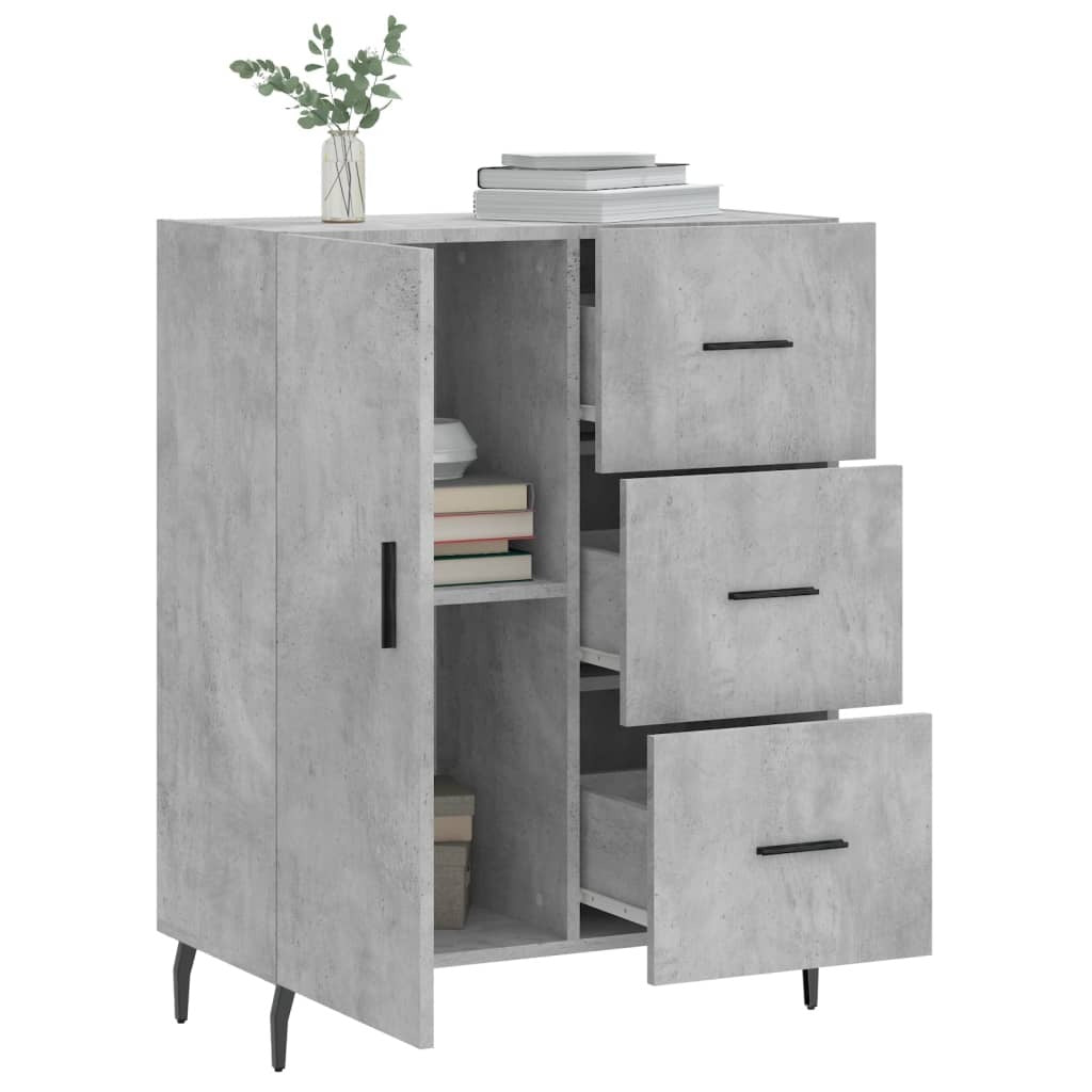 Sideboard Concrete Grey 69.5x34x90 cm Engineered Wood