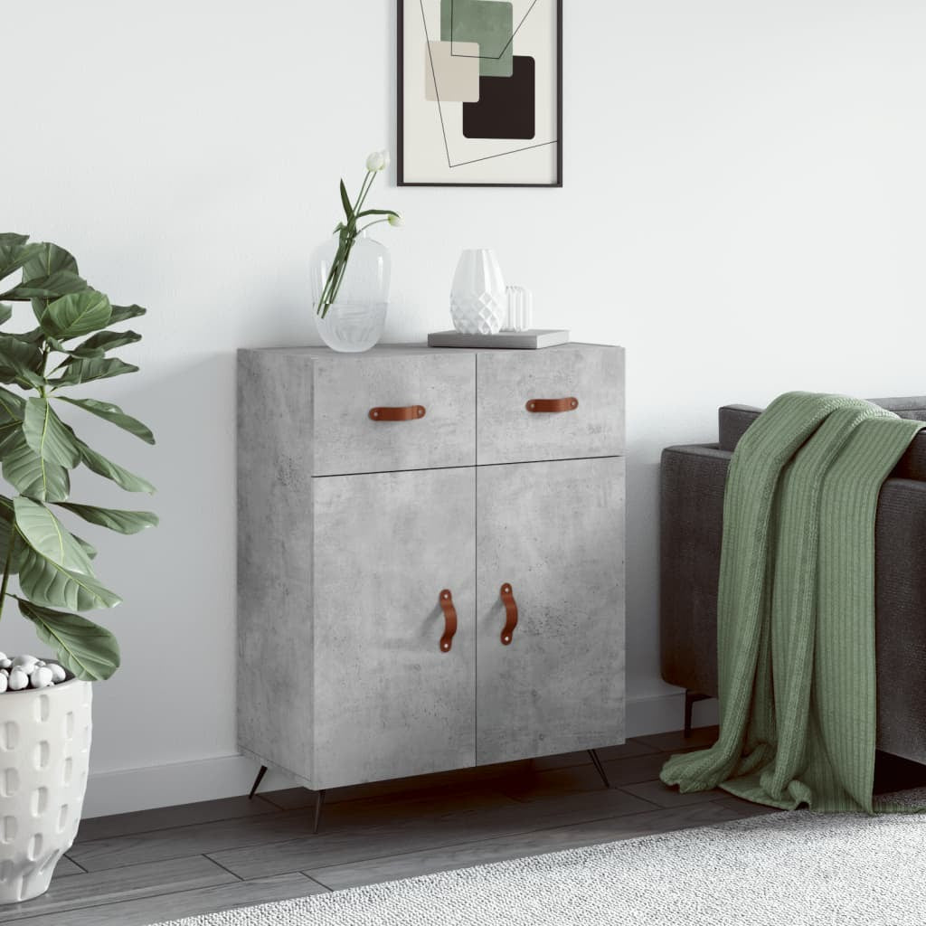 Sideboard Concrete Grey 69.5x34x90 cm Engineered Wood