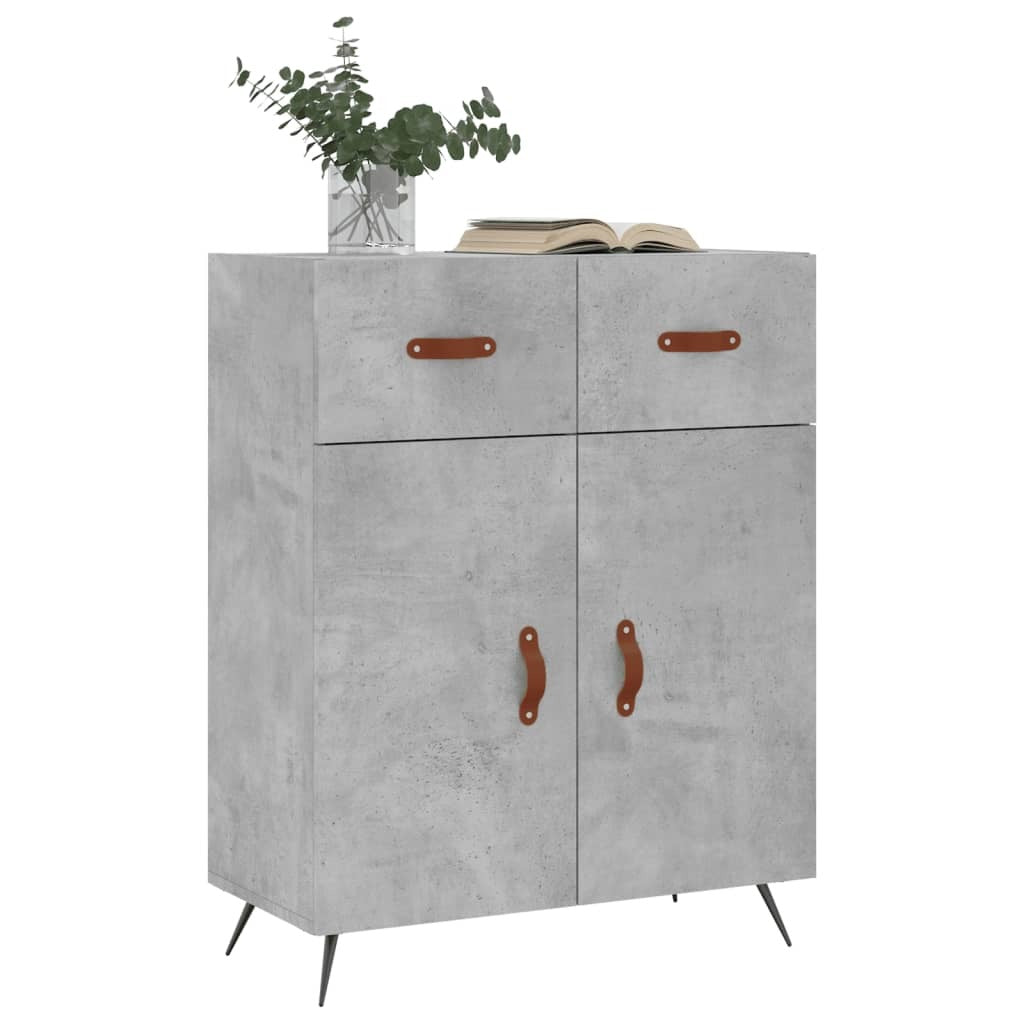 Sideboard Concrete Grey 69.5x34x90 cm Engineered Wood