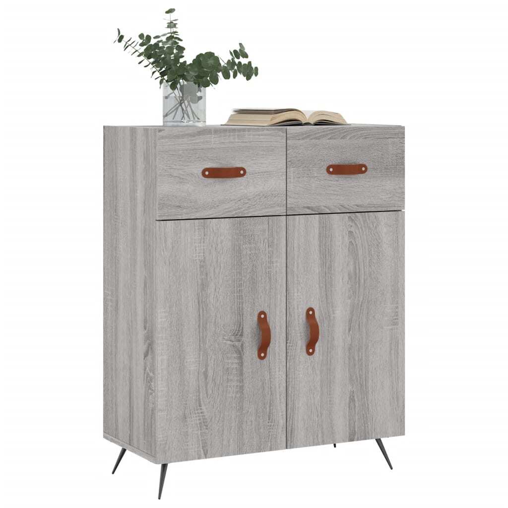 Sideboard Grey Sonoma 69.5x34x90 cm Engineered Wood