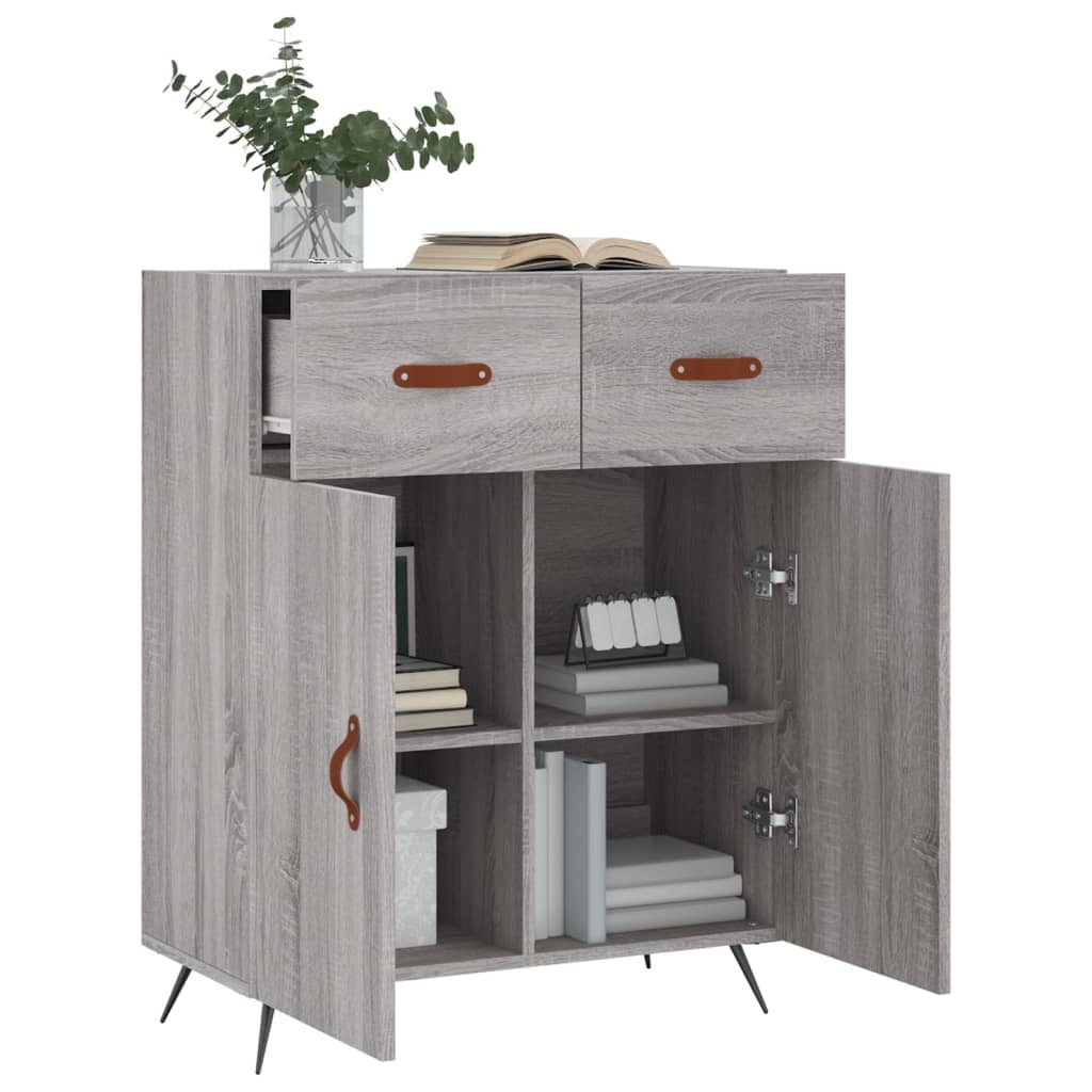 Sideboard Grey Sonoma 69.5x34x90 cm Engineered Wood