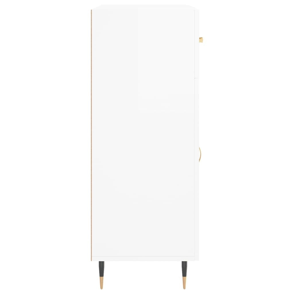 Sideboard High Gloss White 69.5x34x90 cm Engineered Wood