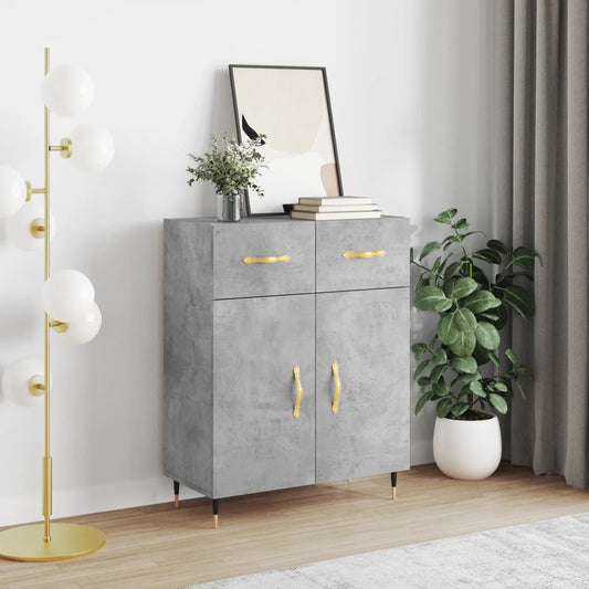Sideboard Concrete Grey 69.5x34x90 cm Engineered Wood