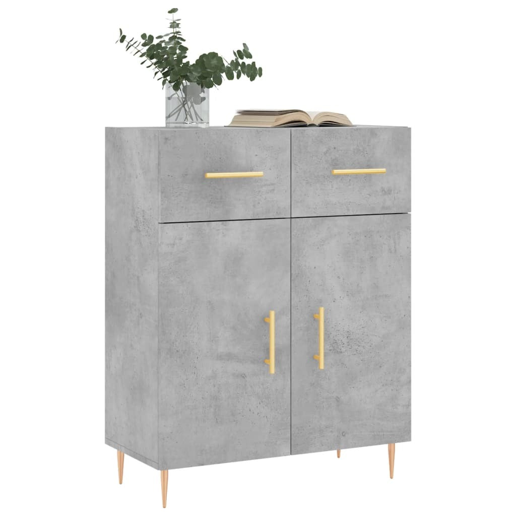 Sideboard Concrete Grey 69.5x34x90 cm Engineered Wood
