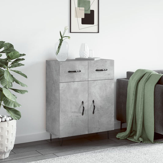 Sideboard Concrete Grey 69.5x34x90 cm Engineered Wood