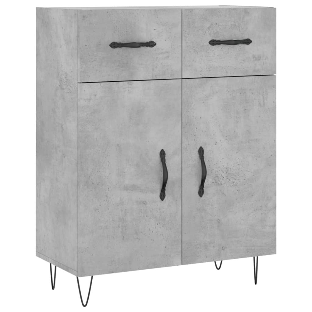Sideboard Concrete Grey 69.5x34x90 cm Engineered Wood
