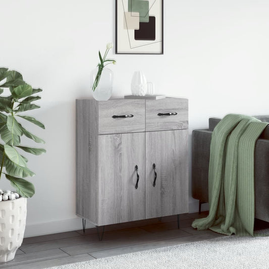 Sideboard Grey Sonoma 69.5x34x90 cm Engineered Wood