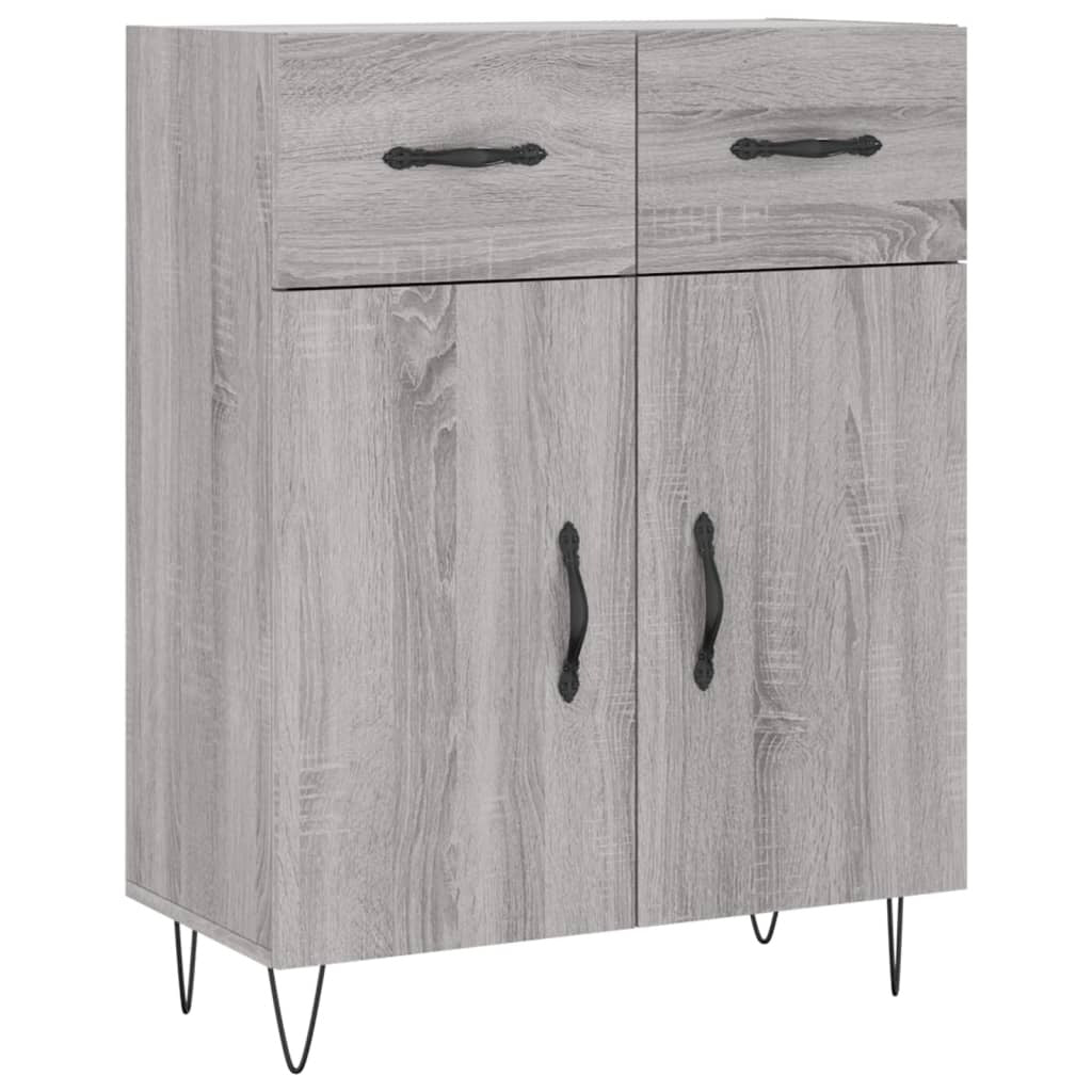 Sideboard Grey Sonoma 69.5x34x90 cm Engineered Wood