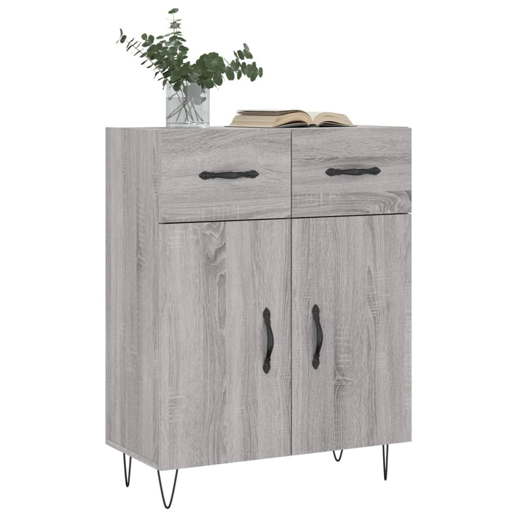 Sideboard Grey Sonoma 69.5x34x90 cm Engineered Wood