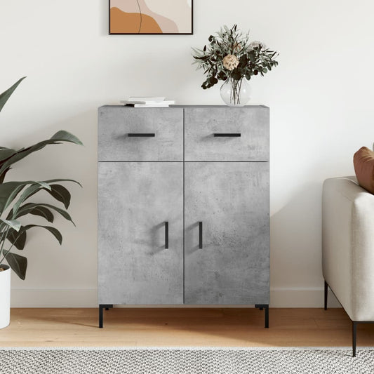 Sideboard Concrete Grey 69.5x34x90 cm Engineered Wood