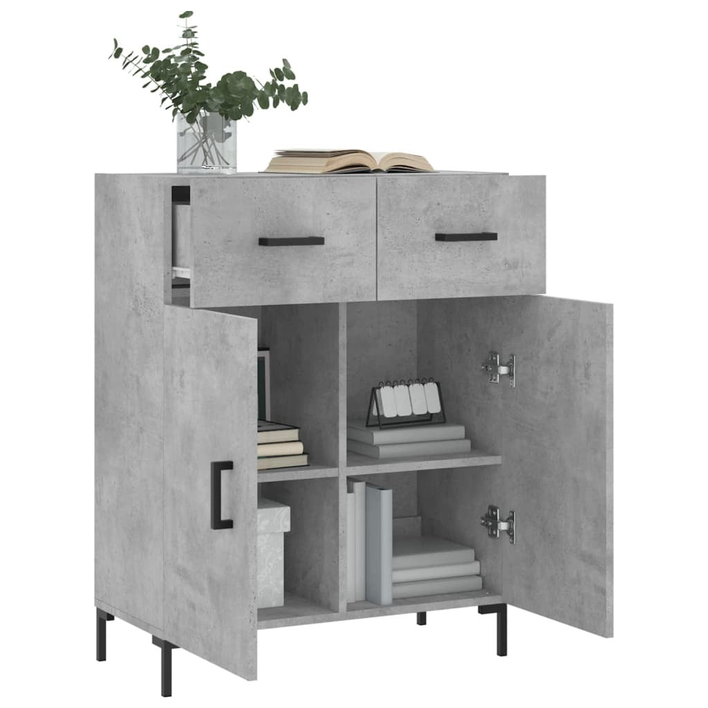 Sideboard Concrete Grey 69.5x34x90 cm Engineered Wood