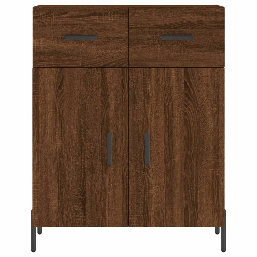 Sideboard Brown Oak 69.5x34x90 cm Engineered Wood