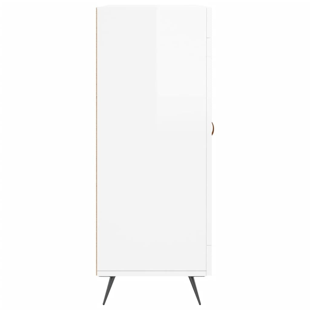 Sideboard High Gloss White 69.5x34x90 cm Engineered Wood