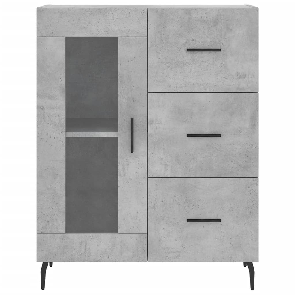 Sideboard Concrete Grey 69.5x34x90 cm Engineered Wood