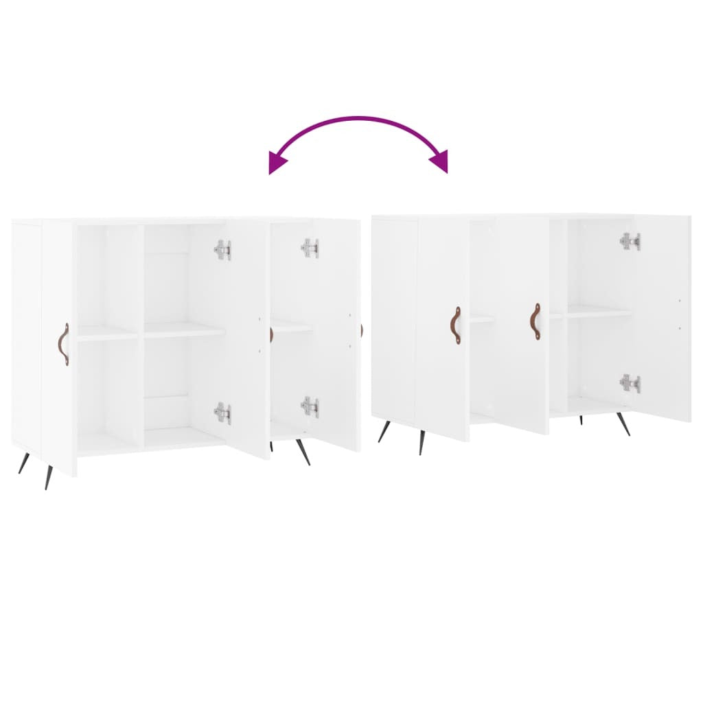 Sideboard White 90x34x80 cm Engineered Wood