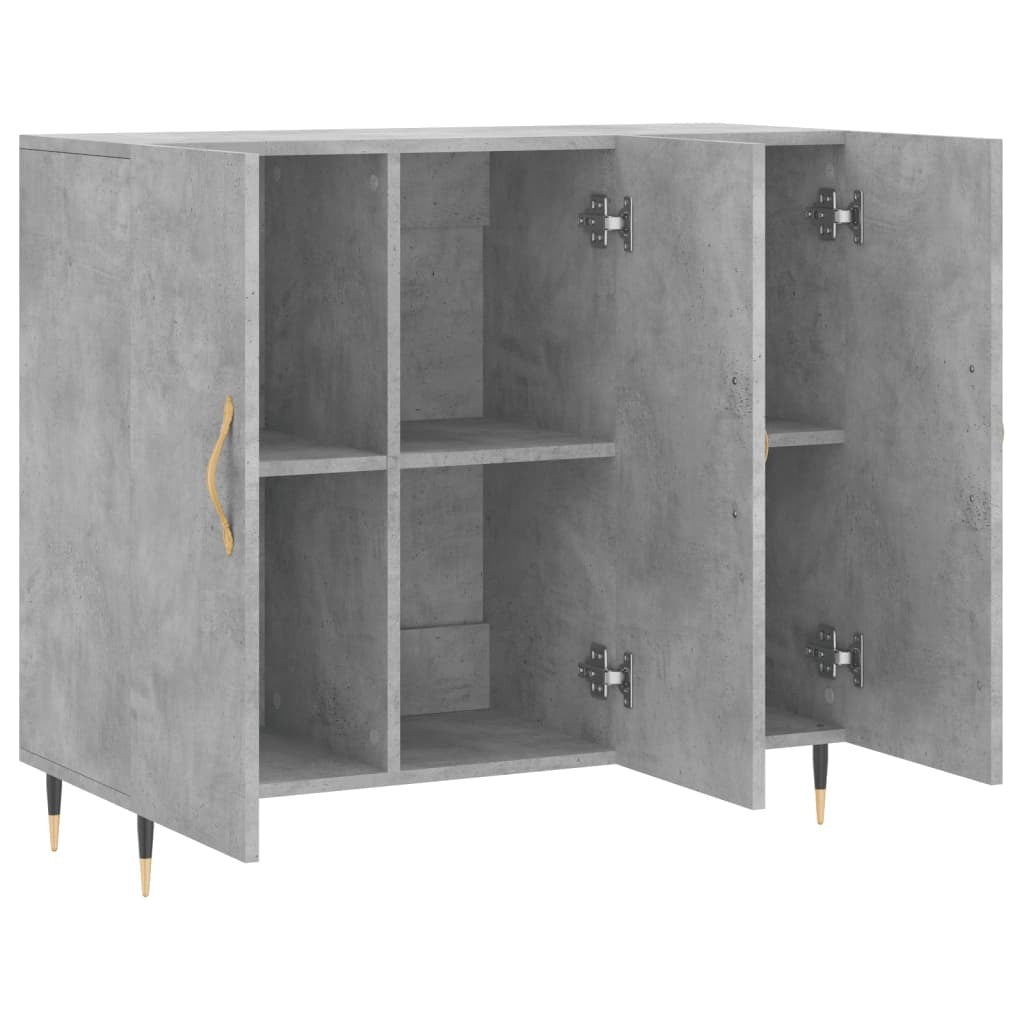 Sideboard Concrete Grey 90x34x80 cm Engineered Wood