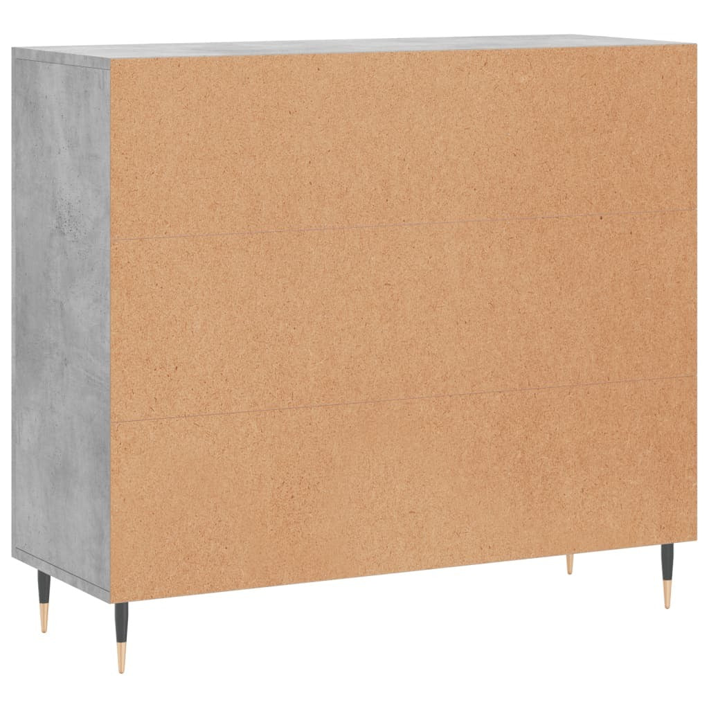 Sideboard Concrete Grey 90x34x80 cm Engineered Wood