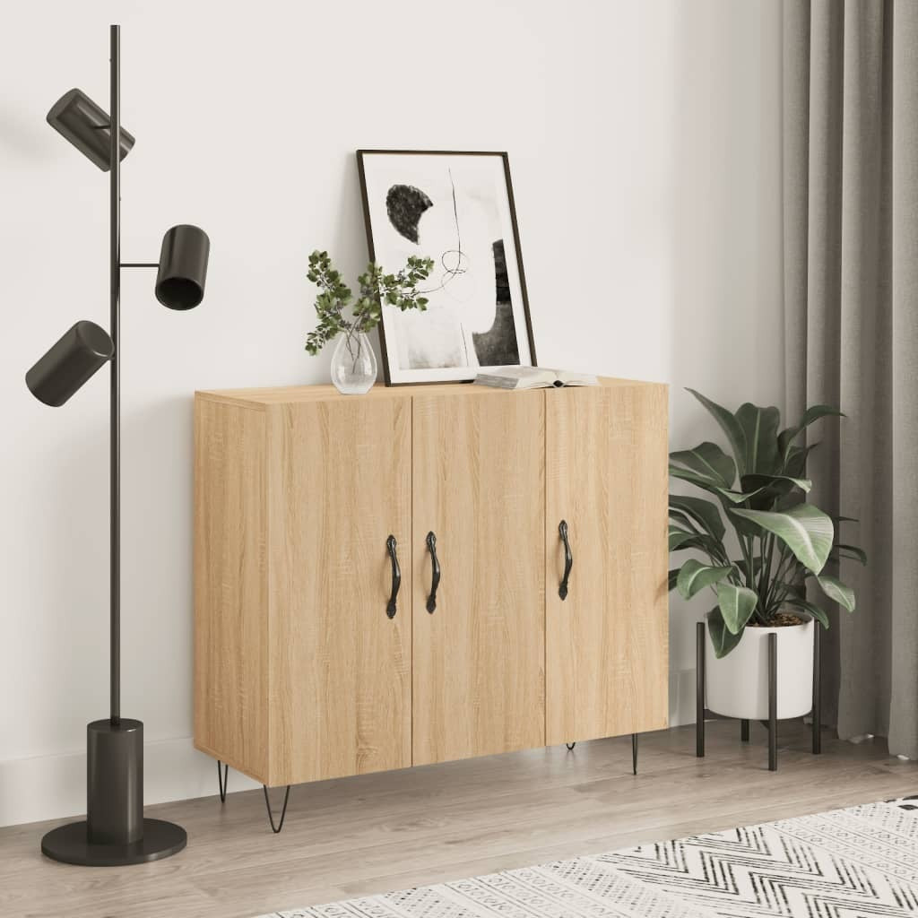 Sideboard Sonoma Oak 90x34x80 cm Engineered Wood