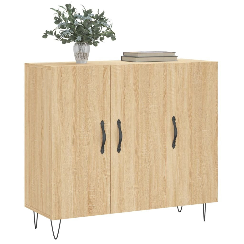 Sideboard Sonoma Oak 90x34x80 cm Engineered Wood