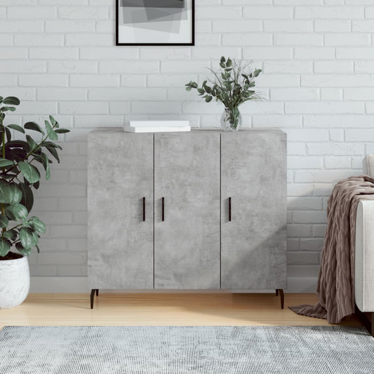 Sideboard Concrete Grey 90x34x80 cm Engineered Wood