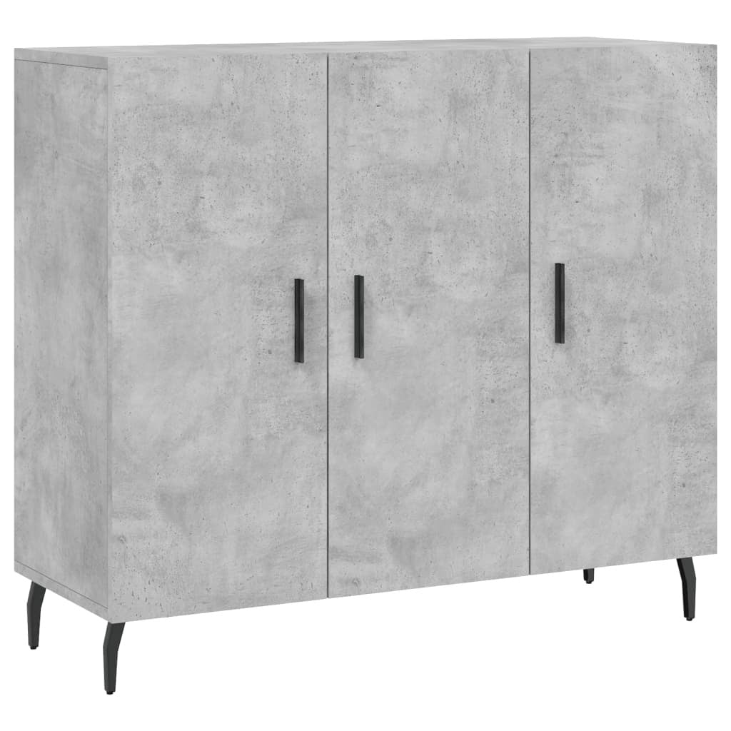 Sideboard Concrete Grey 90x34x80 cm Engineered Wood