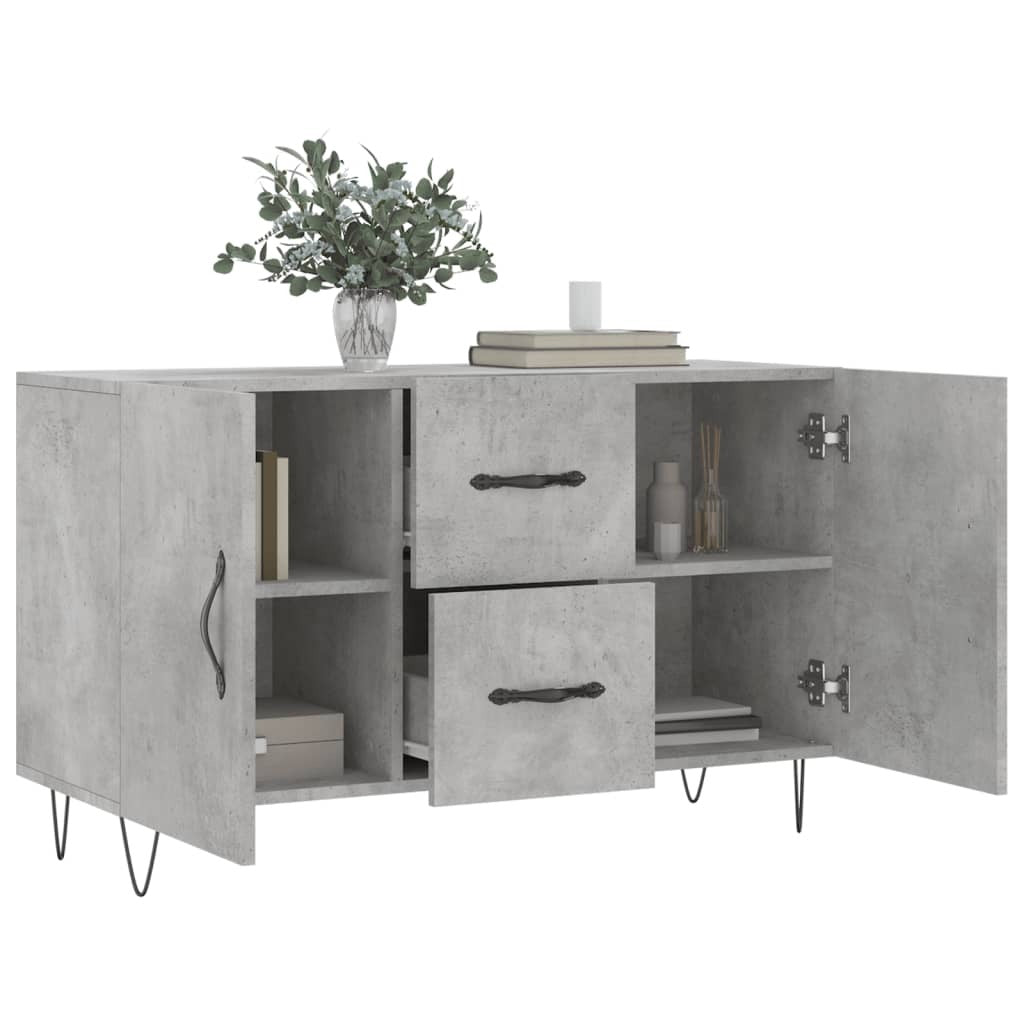 Sideboard Concrete Grey 100x36x60 cm Engineered Wood