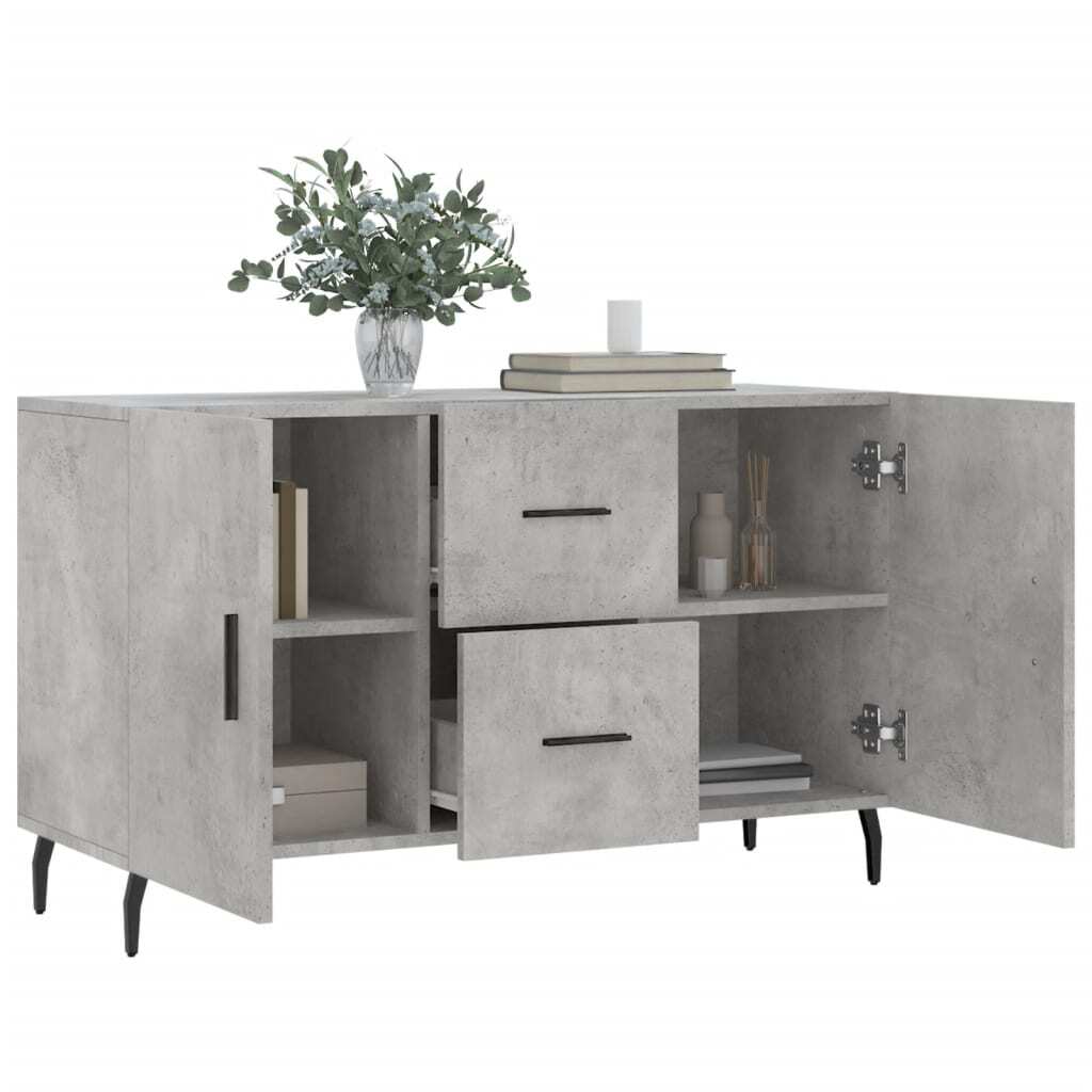 Sideboard Concrete Grey 100x36x60 cm Engineered Wood