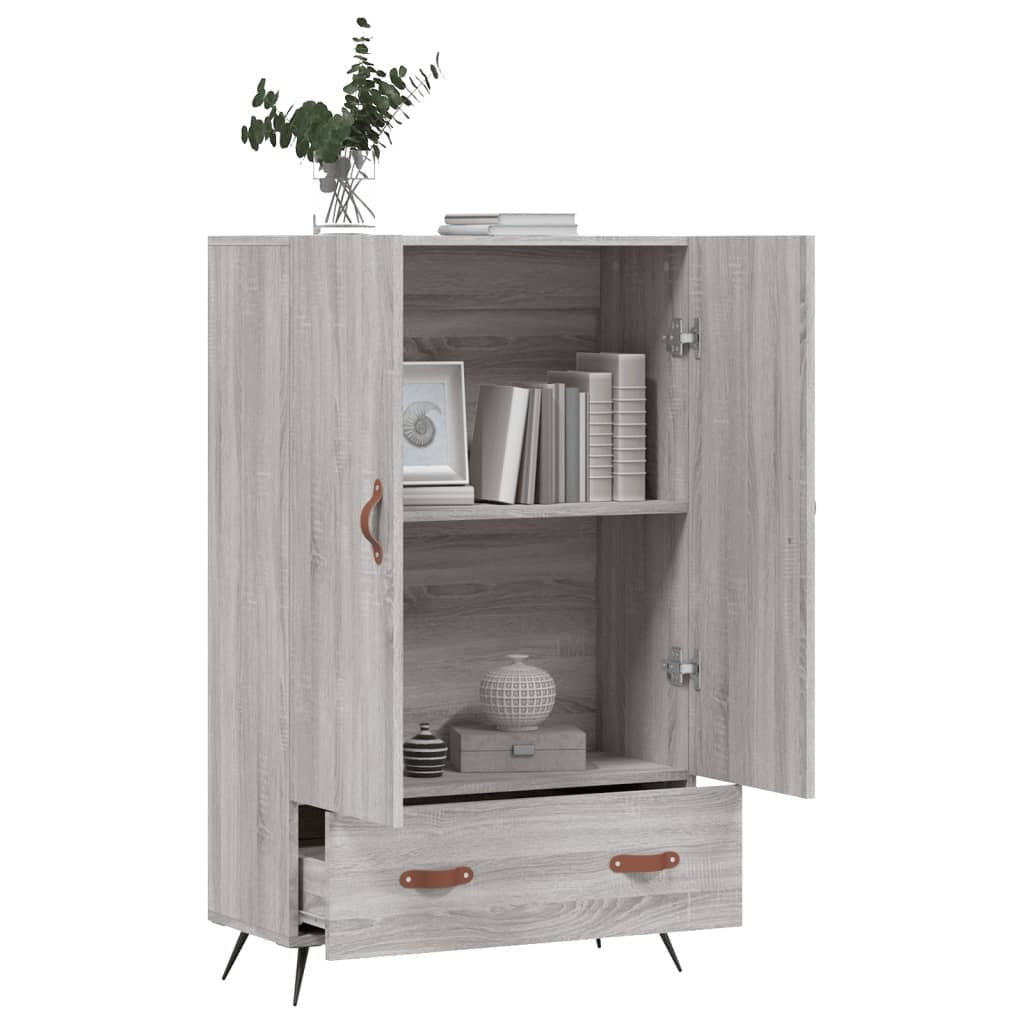 Highboard Grey Sonoma 69.5x31x115 cm Engineered Wood