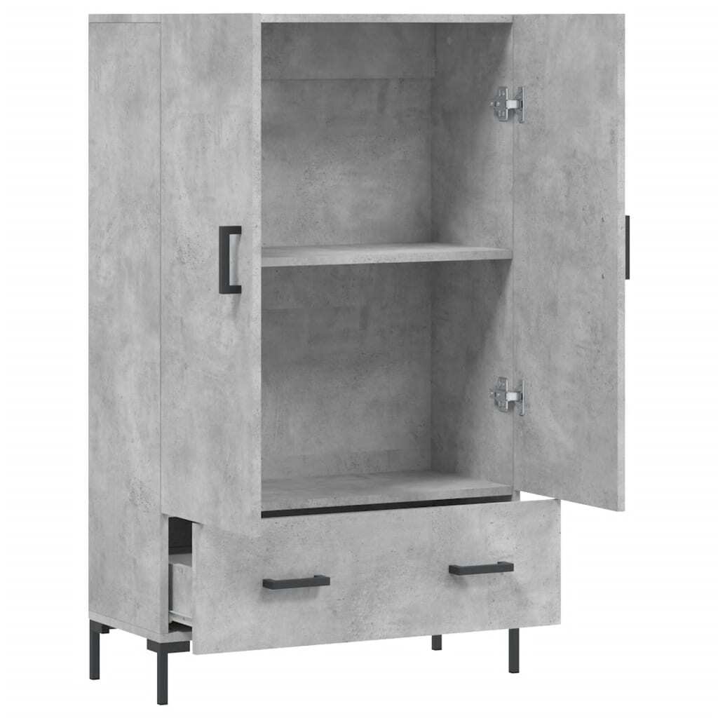 Highboard Concrete Grey 69.5x31x115 cm Engineered Wood
