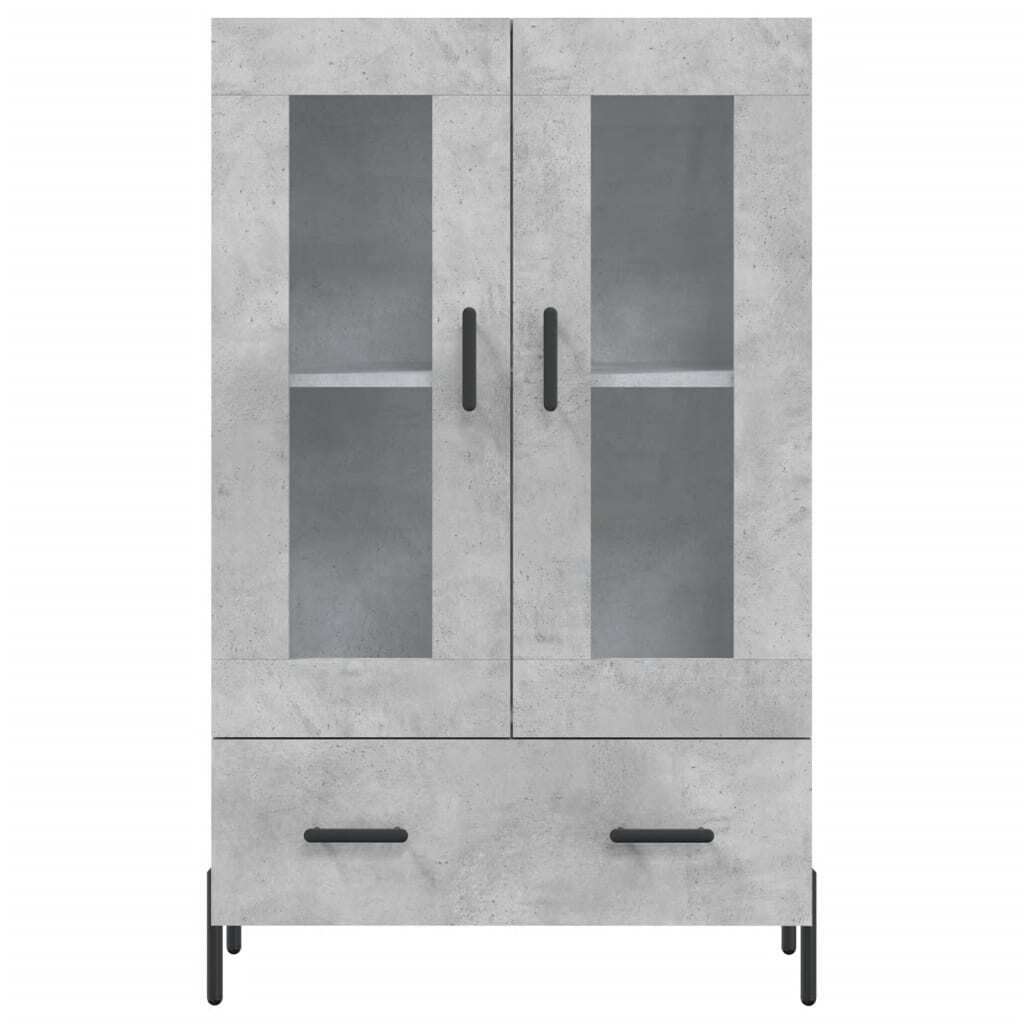 Highboard Concrete Grey 69.5x31x115 cm Engineered Wood