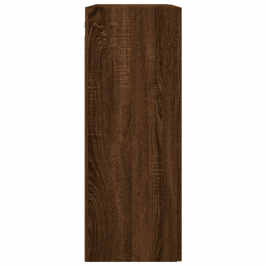 Wall Mounted Cabinet Brown Oak 69.5x34x90 cm