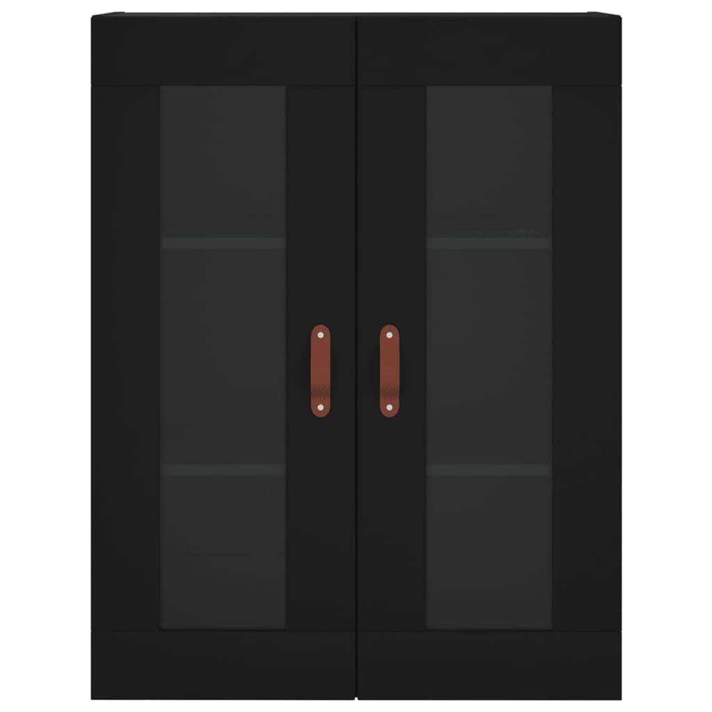 Wall Mounted Cabinet Black 69.5x34x90 cm