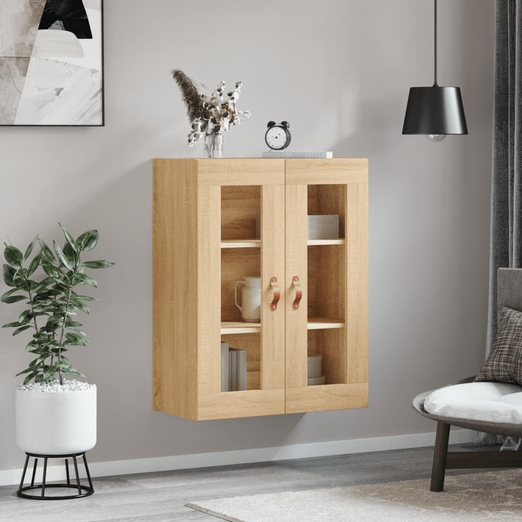 Wall Mounted Cabinet Sonoma Oak 69.5x34x90 cm