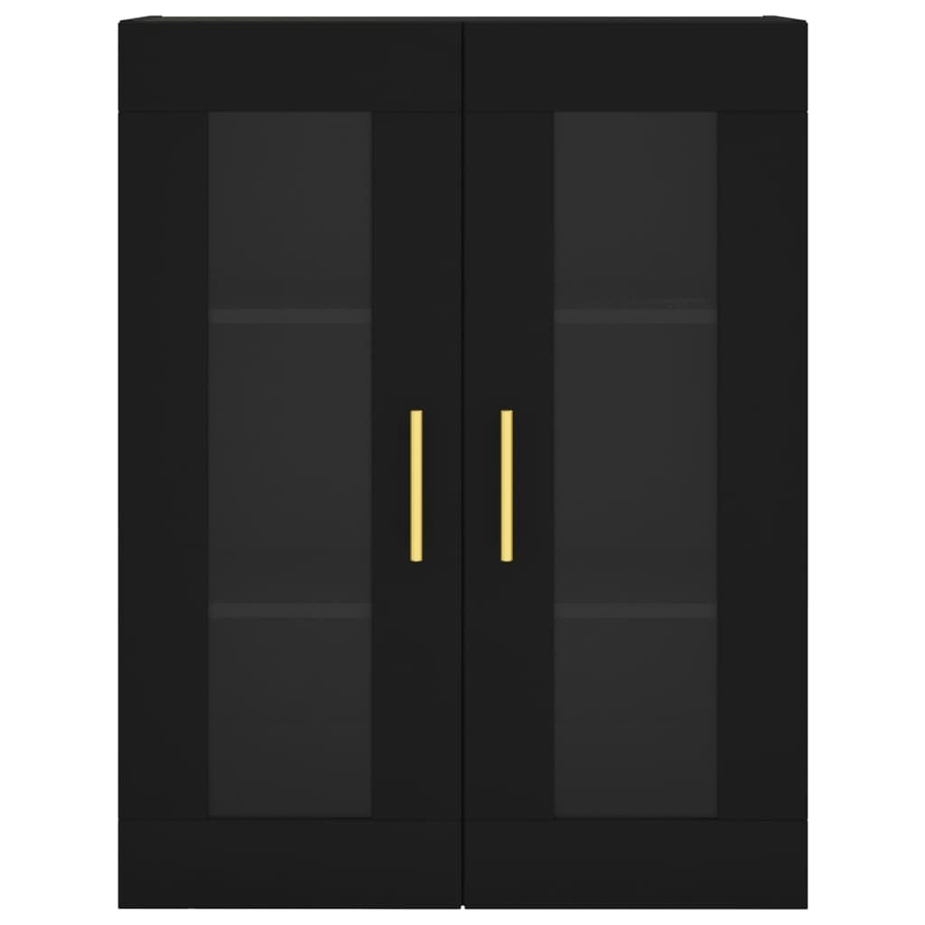 Wall Mounted Cabinet Black 69.5x34x90 cm