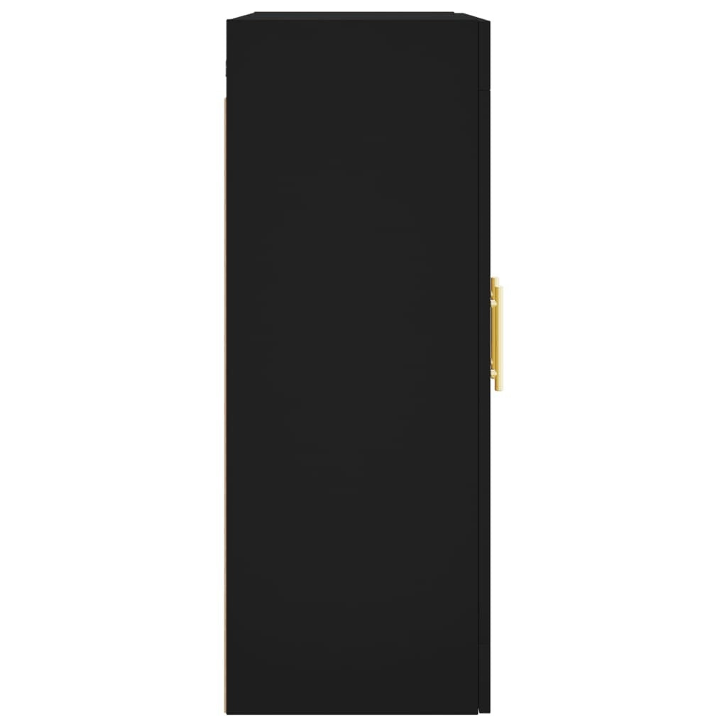 Wall Mounted Cabinet Black 69.5x34x90 cm