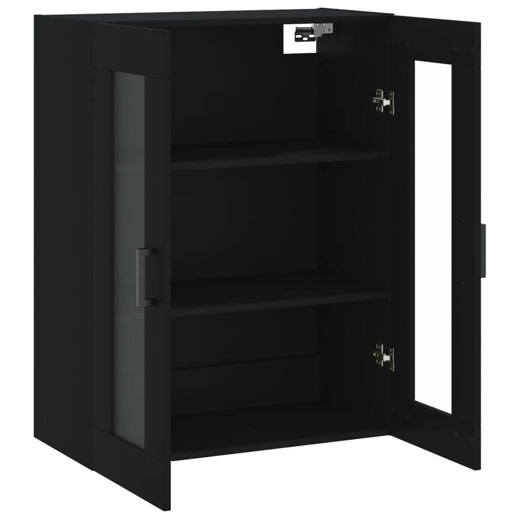Wall Mounted Cabinet Black 69.5x34x90 cm